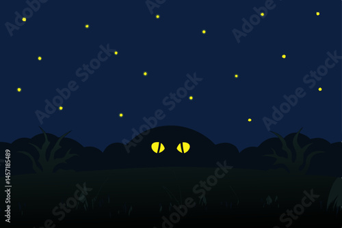 halloween night background with moon