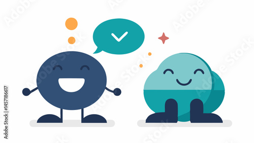 one is labeled Optimism and is singing joyfully while the other labeled Pessimism is sitting quietly depicting how mindset influences happiness and behavior.
