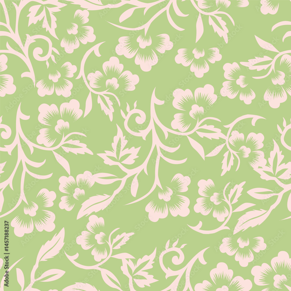 Obraz premium Ditsy style background of small flowers.Stock vector for printing on surfaces and web design.