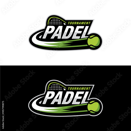 Padell badge logo in modern minimalist style