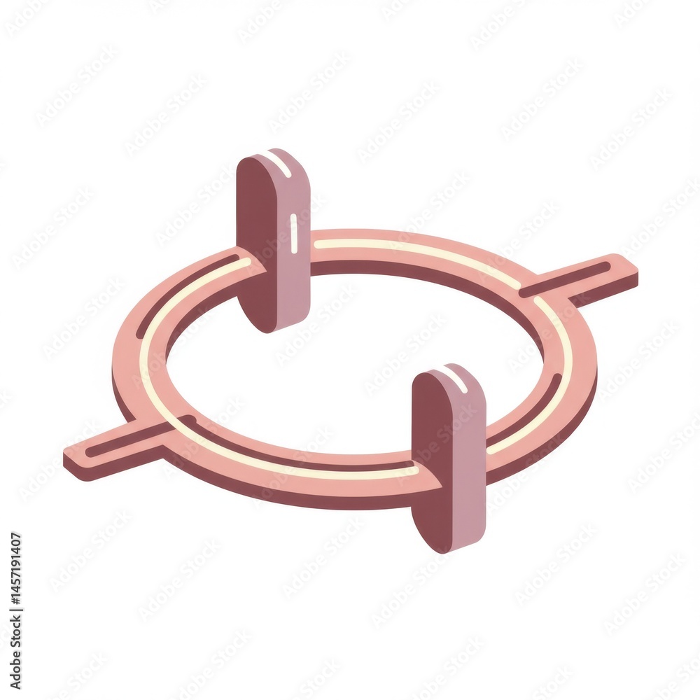 Pink Isometric Circular Track Design Pink Isometric Circular Track Design