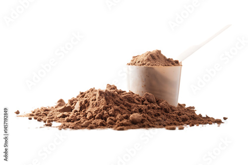 Wallpaper Mural Whey protein supplement scoop with caramel whey protein powder  isolated on white background PNG Torontodigital.ca
