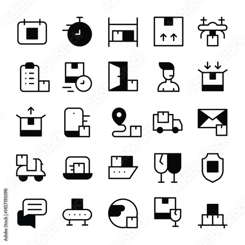 Ultimate Guide to Delivery and Shipping. Icons and Logistics