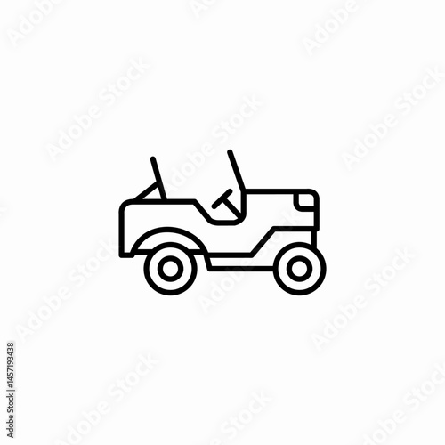 golf cart icon sign vector
