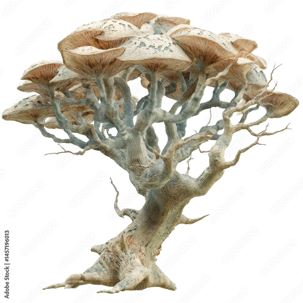Surreal Mushroom Tree Fantasy Nature Artwork Surreal Mushroom Tree Fantasy Nature Artwork
