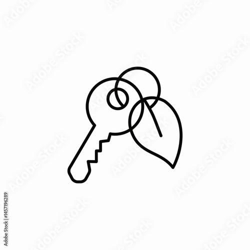keys leaves nature icon sign vector