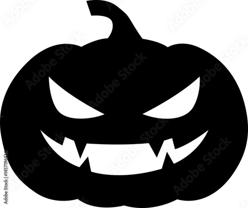 Eerily lit Jack-o'-Lantern, an emblem of autumn's festive nights. Symbol of the season’s playful yet spooky spirit. 