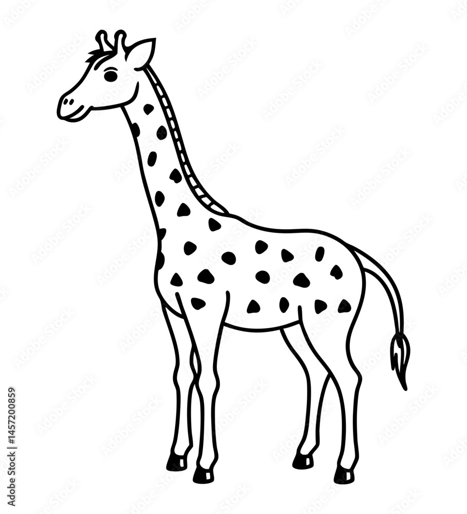 Naklejka premium Giraffe Sketch