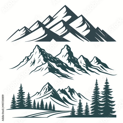 vector illustration of mountain landscape