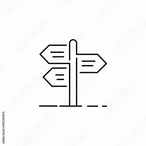 road directions icon sign vector