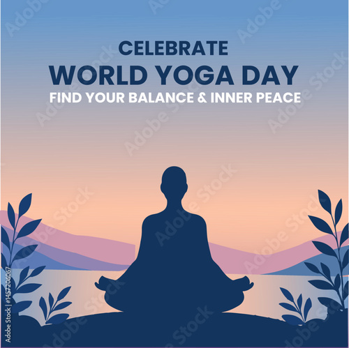 World yoga day social media post