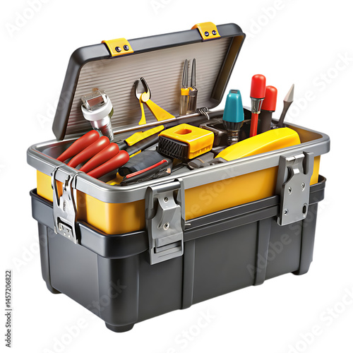 Professional Tool Box Filled with Essential Hand Tools