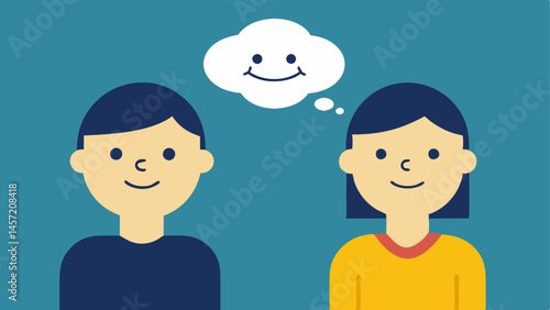 one smiling and the other frowning with a thought bubble of gossip appearing above the frowning figure highlighting the emotional impact of gossip.