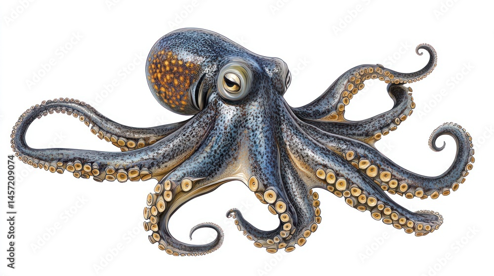 Fototapeta premium Detailed illustration of an octopus