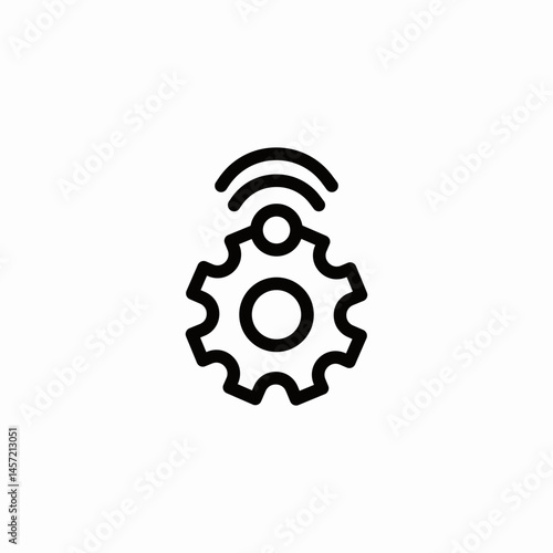 wifi settings icon sign vector