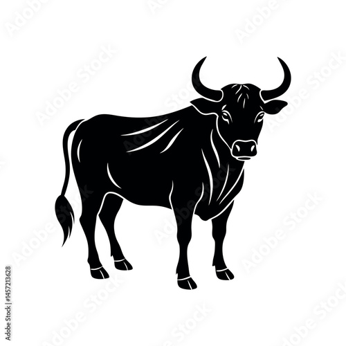 Bull Silhouette Vector Animal Graphic