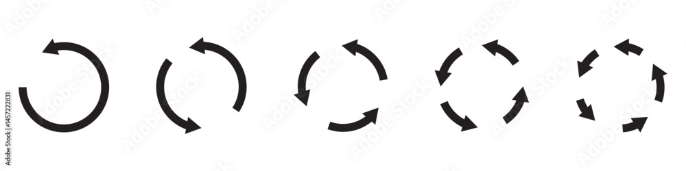 Circle arrows icon set. Round reload sign, repeat icon, refresh icon, rotate arrow icon sign and symbol, Vector illustration. blue circlr arrow set. Circle arrows icon set. Round reload sign, repeat icon, refresh icon, rotate arrow icon sign and symbol, Vector illustration. blue circlr arrow set.
