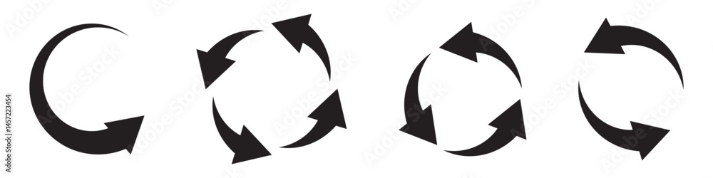 circle arrow icon set. circular arrow icon, refresh, reload, rotation. Green recycle vector icon symbol. Repeat and reload icons set and arrow rotation circle circle arrow icon set. circular arrow icon, refresh, reload, rotation. Green recycle vector icon symbol. Repeat and reload icons set and arrow rotation circle