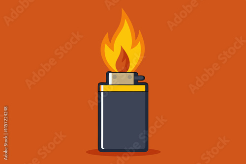 vector illustration of a lighter