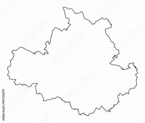 Obraz na płótnie Dresden outline map w salonie