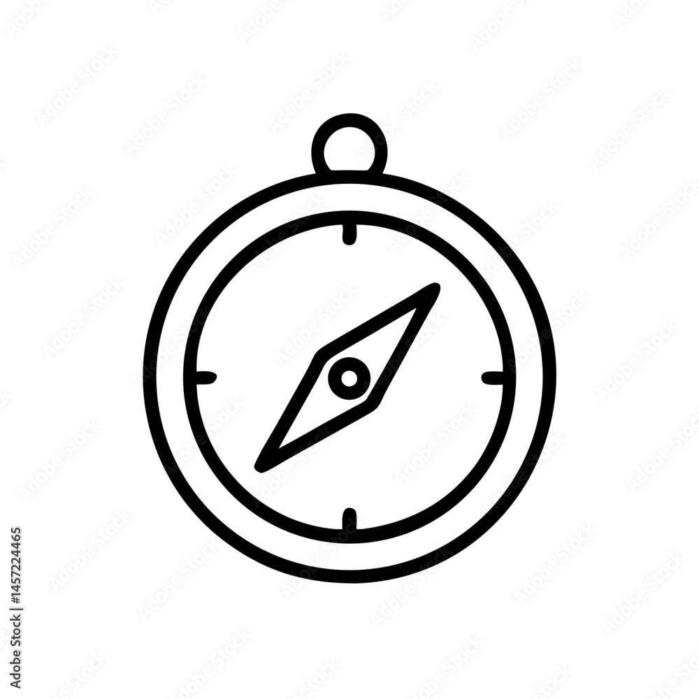 Compass icon, simple design, for navigation apps Compass icon, simple design, for navigation apps