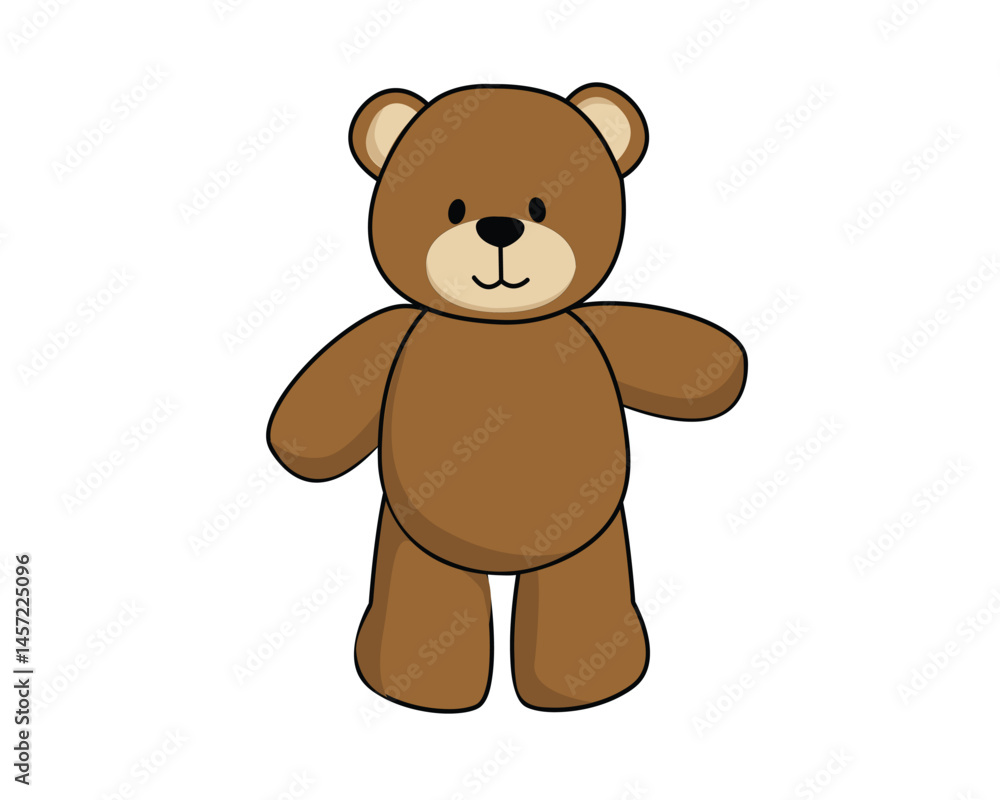 Fototapeta premium teddy bear doll vector 