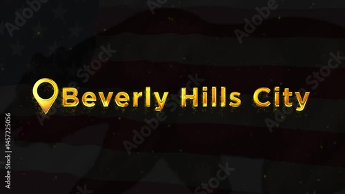 Beverly Hills, Beverly Hills City Text Animation 