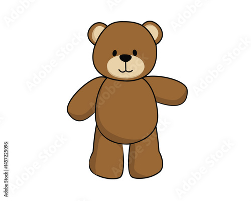 teddy bear doll vector	