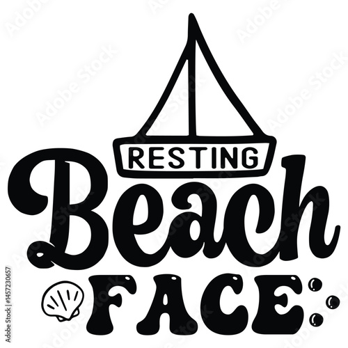 resting beach face