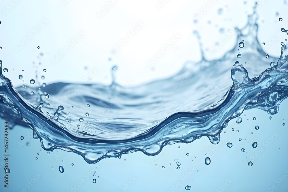 Transparent Water Textures Forming Artistic Splash Patterns Transparent Water Textures Forming Artistic Splash Patterns