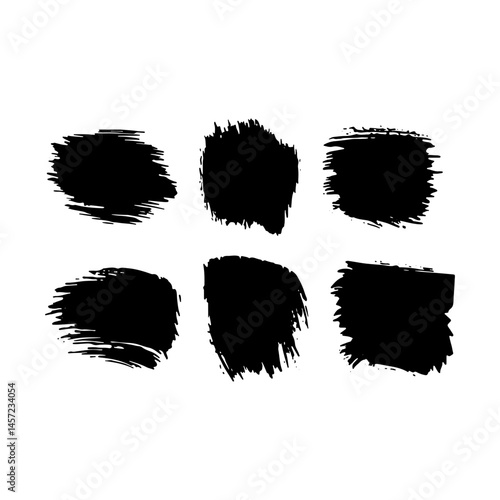 Dry Brush Stroke Elements. Bold dry brush stroke vectors with expressive textures and organic ends. Perfect for abstract compositions, dynamic layouts, and bold artistic accents.