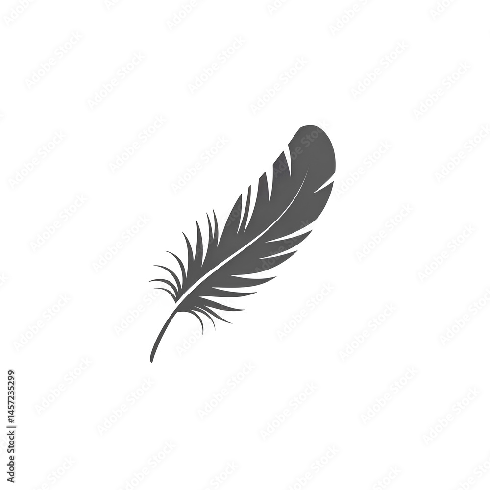 Fototapeta premium feather isolated on white background