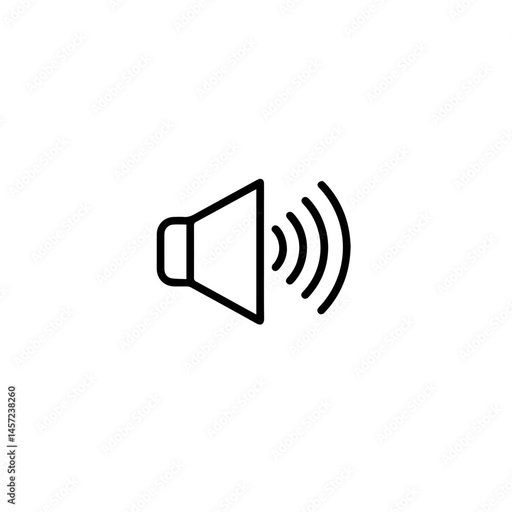 Sound volume icon with audio waves on a minimalist background Sound volume icon with audio waves on a minimalist background