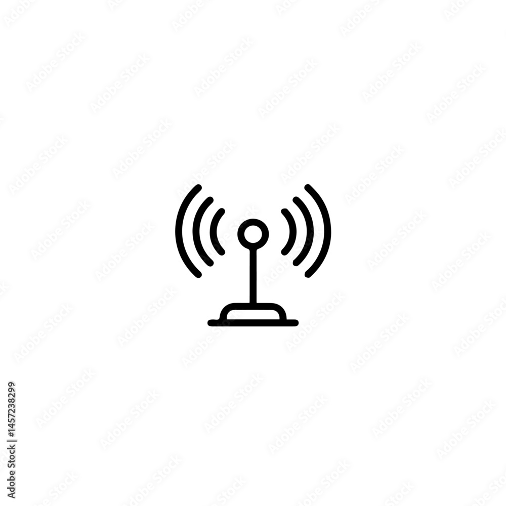 Wireless Signal Icon Representing Communication Technology Wireless Signal Icon Representing Communication Technology