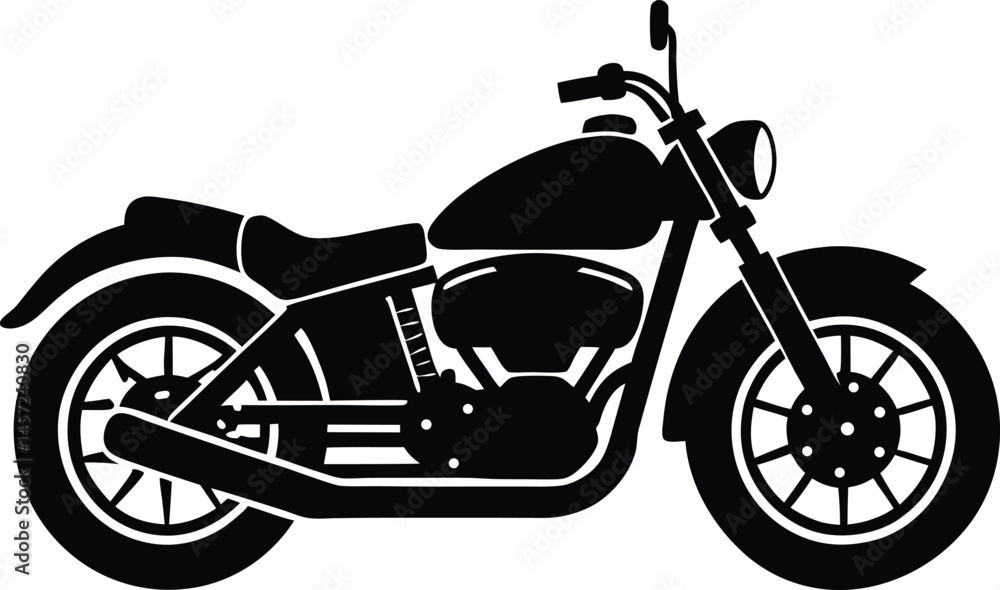 Fototapeta premium black and white illustration of a motorcycle