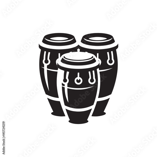 Tropical Beats: A Dynamic Collection of Conga Vector Silhouettes Celebrating the Iconic Shape, Vibrant Rhythms, and Cultural Energy of This Timeless Hand Drum Instrument.

