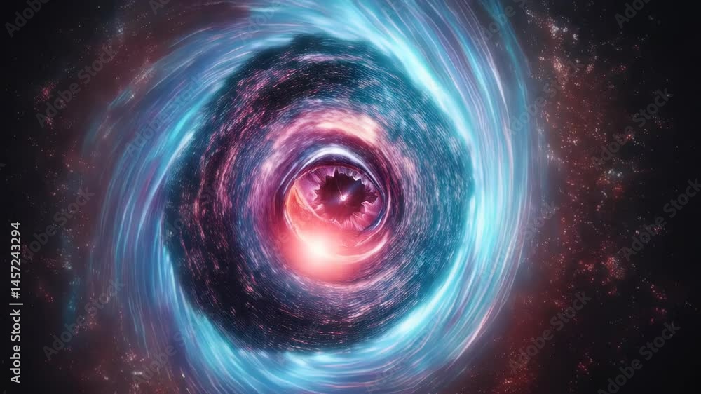 Abstract purple and red swirling cosmic vortex with glowing center point, digital art, creating an otherworldly and fantastical scene Abstract purple and red swirling cosmic vortex with glowing center point, digital art, creating an otherworldly and fantastical scene