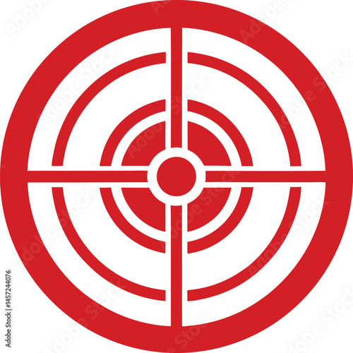  red target symbol with concentric rings