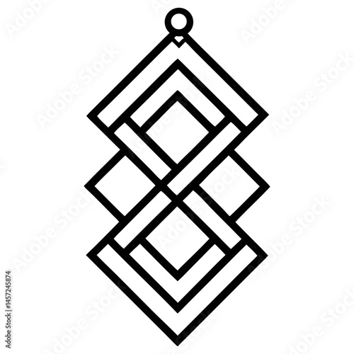 custom earring laser cut SVG file vector illustration