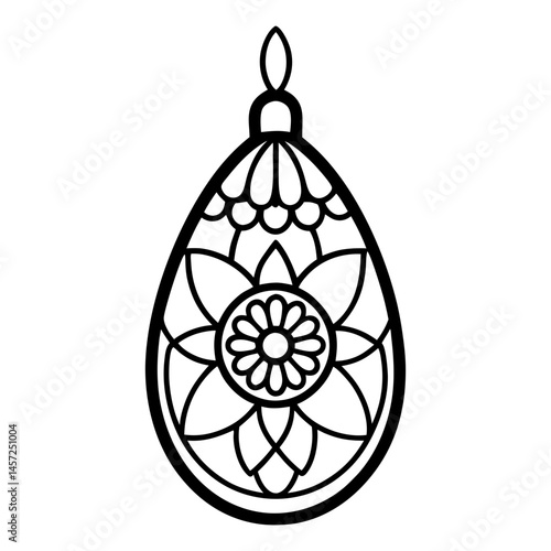 Easter earring laser cut SVG file vector illustration
