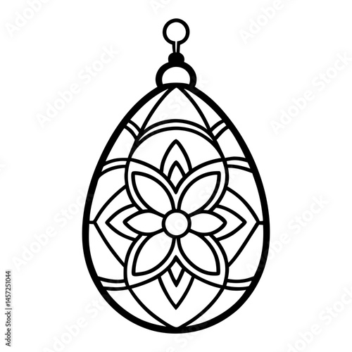 Easter earring laser cut SVG file vector illustration