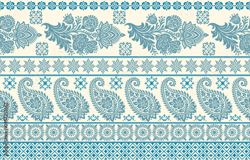 Ethnic Motifs Ikat floral paisley embroidery floral. ikat Saree Sarong oriental pattern traditional.Ikat embroidery style abstract embroidery design for texture,fabric,clothing,wrapping,decoration