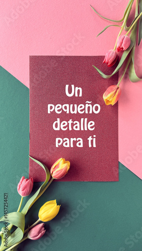 Obraz na płótnie Greeting card with text
