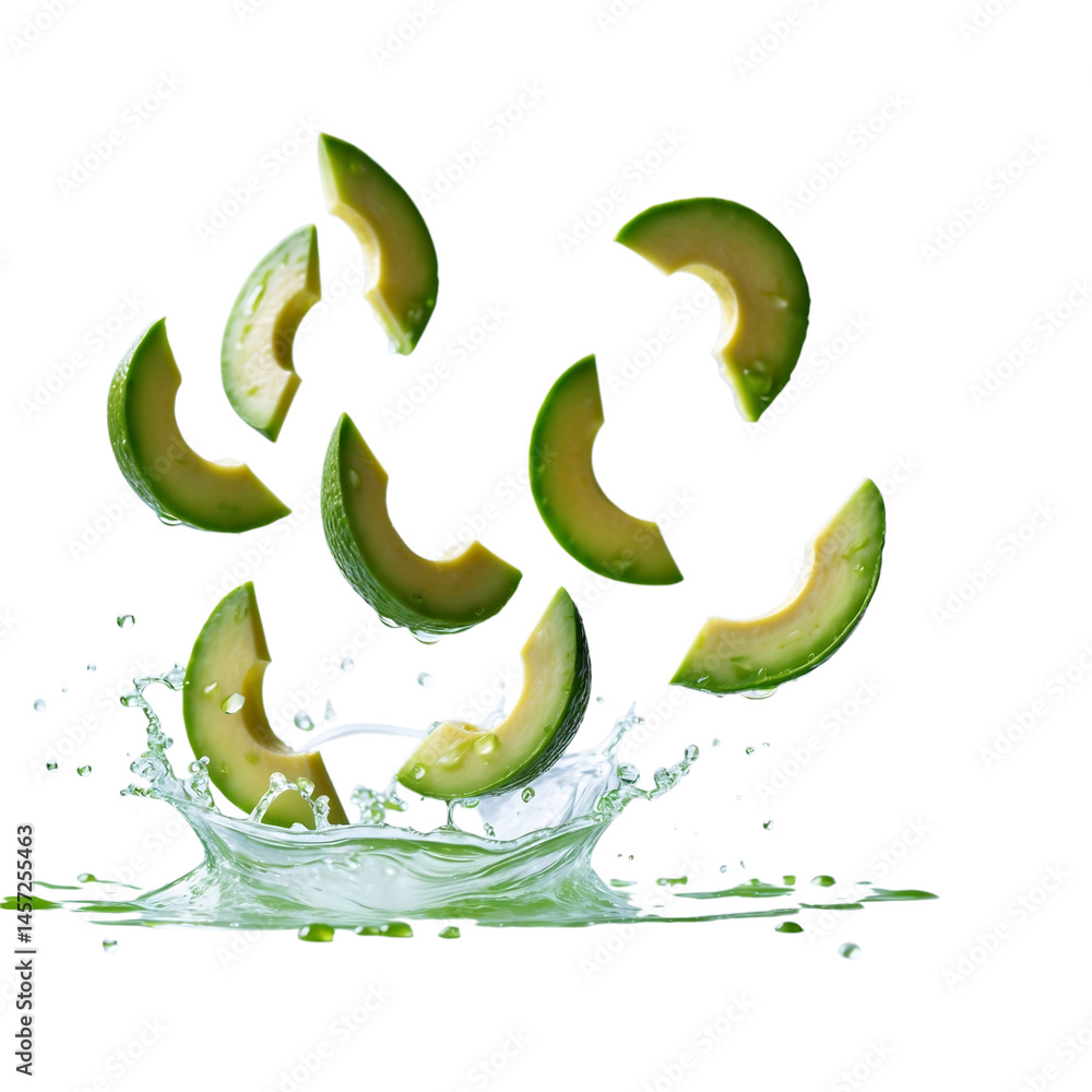 Fototapeta premium Avocado Fruit Image with Transparent Background