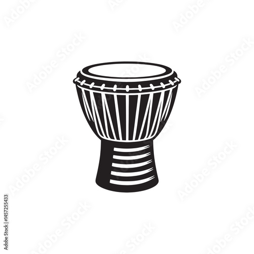 Rhythmic Heritage: A Vibrant Collection of Djembe Vector Silhouettes Showcasing the Iconic Shape, Powerful Beats, and Cultural Significance of This Traditional African Drum.
