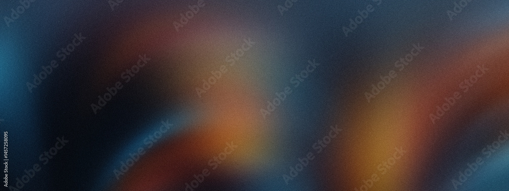 Abstract blurred gradient with grainy texture and glowing effect, featuring soft transitions between warm and cool tones