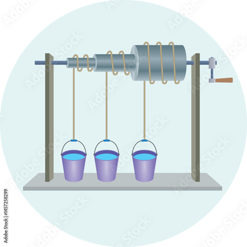 Force and Motion, Support and Motion - Thrust and linear momentum Physics shapes, Lifting loads, Pulling loads wheel and axle (simple machines)

