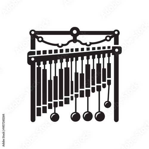 Melodic Precision: A Delicate Collection of Glockenspiel Vector Silhouettes Highlighting the Elegant Design, Clear Tones, and Musical Charm of This Unique Percussion Instrument.
