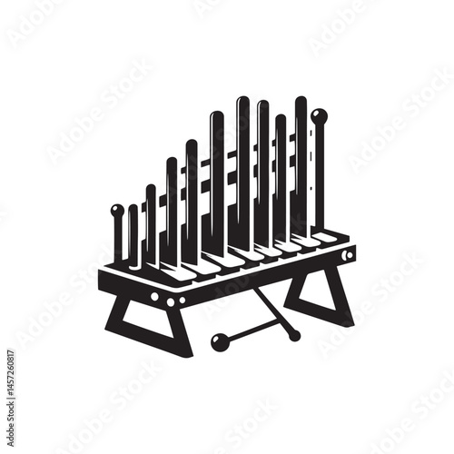 Melodic Precision: A Delicate Collection of Glockenspiel Vector Silhouettes Highlighting the Elegant Design, Clear Tones, and Musical Charm of This Unique Percussion Instrument.
