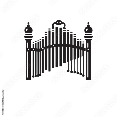 Melodic Precision: A Delicate Collection of Glockenspiel Vector Silhouettes Highlighting the Elegant Design, Clear Tones, and Musical Charm of This Unique Percussion Instrument.
